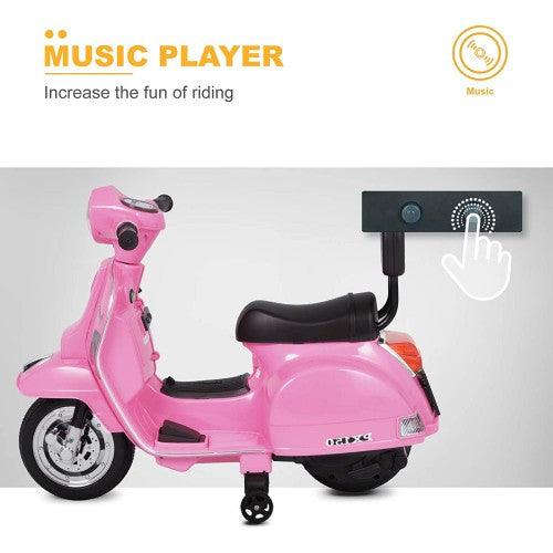 UENJOY PX150 6V Kids Ride Motorcycle (Vespa Edition Pink, Blue , White, Black) - Toytexx UENJOY PX150 6V Kids Ride Motorcycle (Vespa Edition Pink, Blue , White, Black) - Toytexx